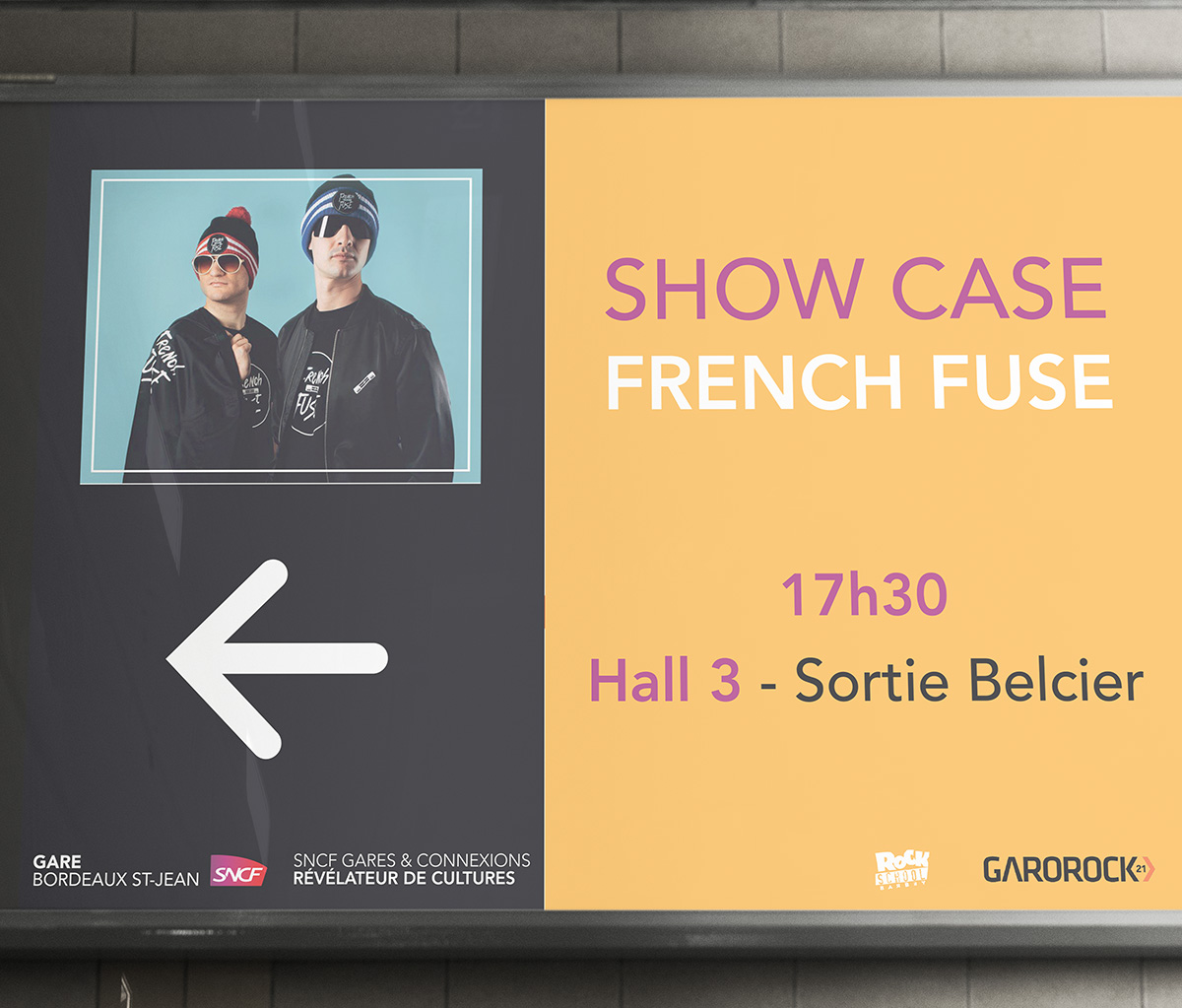 Affiche concert en gare