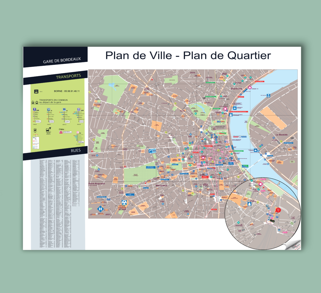 Plan de ville de Bordeaux