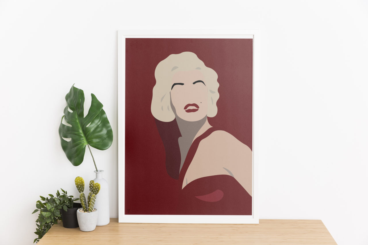 Maryline Monroe poster minimaliste