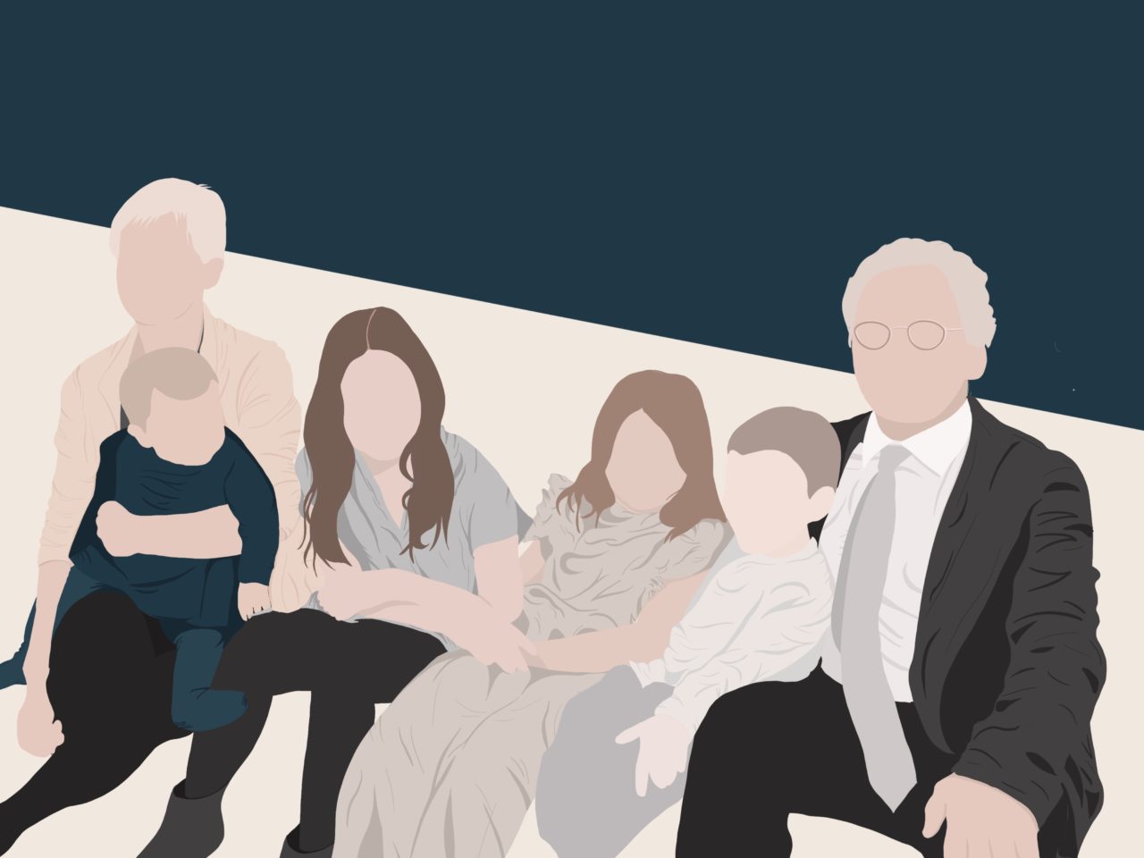 Portrait de famille minimaliste