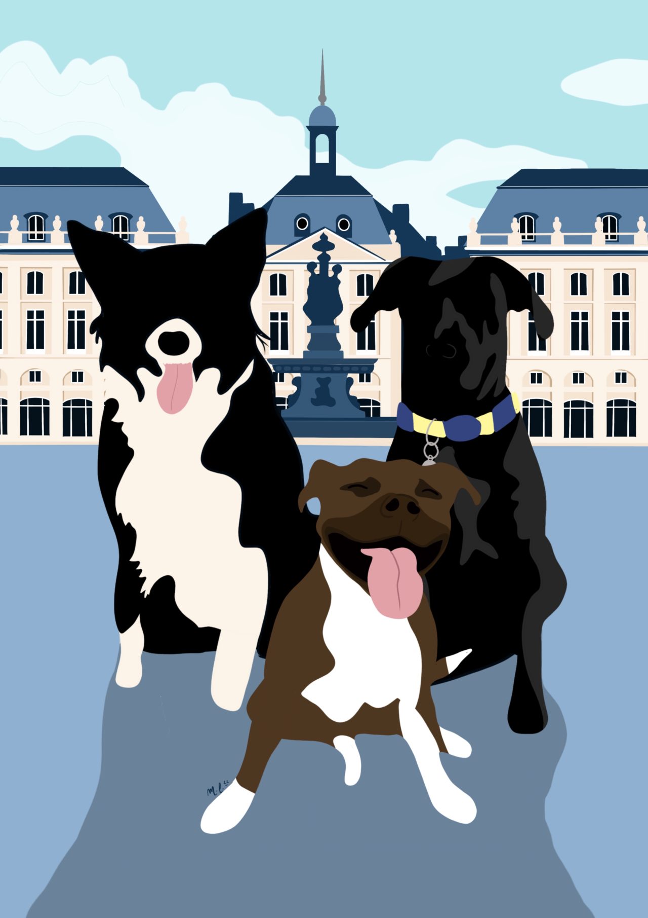 illustration chiens