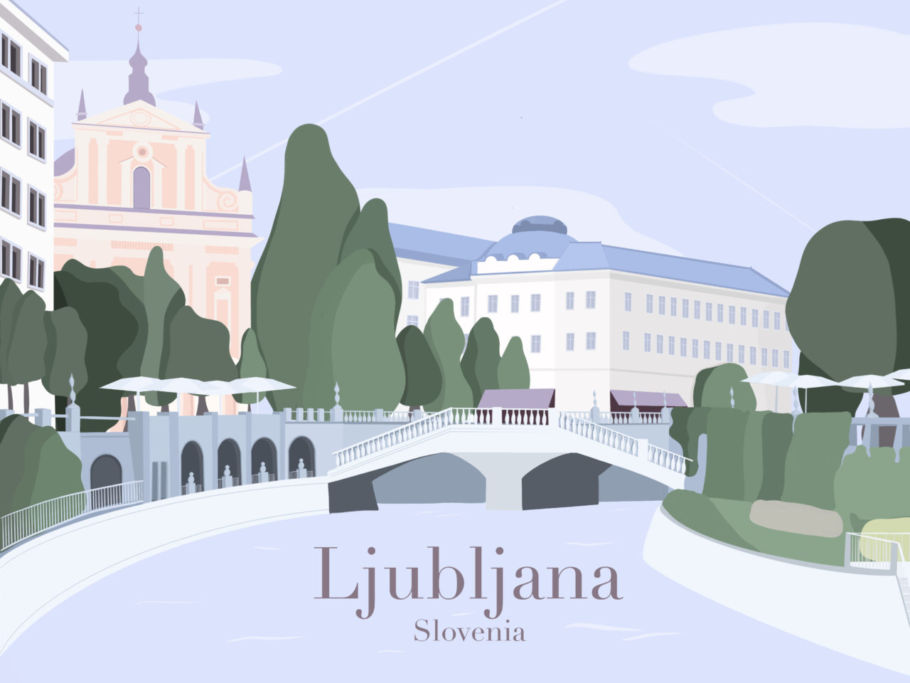 ljubljana illustration minimaliste