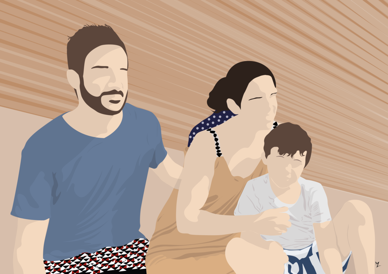 illustration famille minimaliste