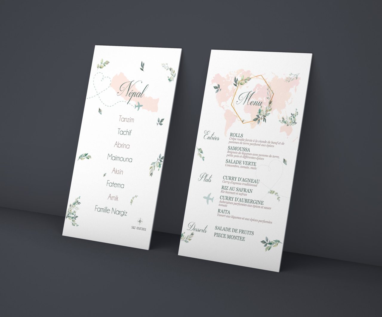 Menu de mariage