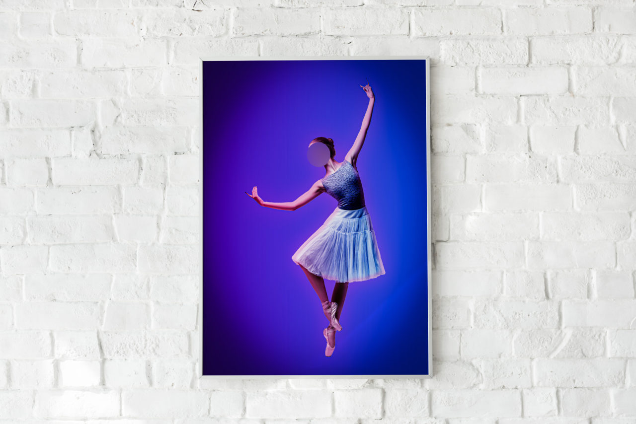 affiche neon sport danse